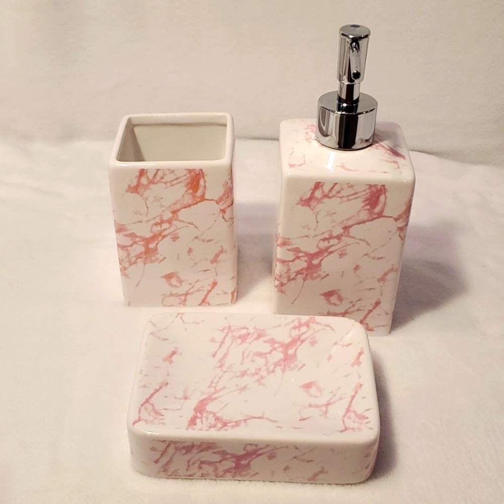 NEW Ceramic Bathroom 3-Piece Ensemble Set